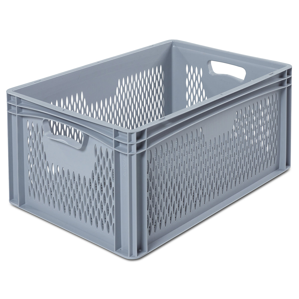 Contenitore a norma europea, lungh. x largh. 600 x 400 mm, pareti e fondo forati, altezza 270 mm-0