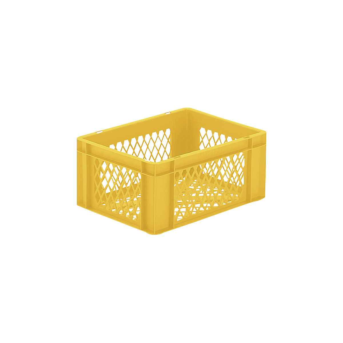 Contenitore impilabile formato Euro, pareti e fondo forati, lungh. x largh. x alt. 400 x 300 x 175 mm, giallo, conf. da 5 pz.-0