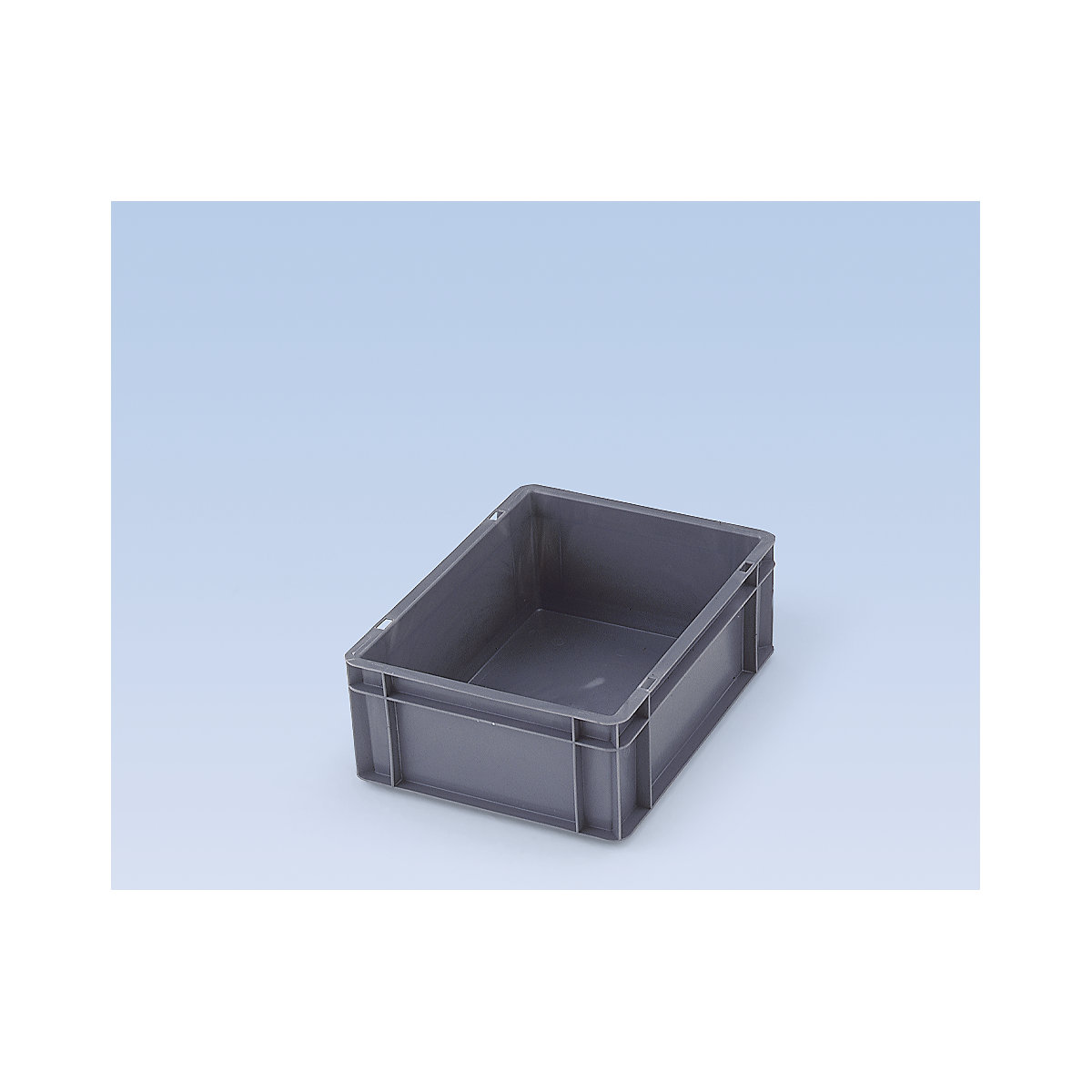 Contenitore impilabile formato Euro, pareti e fondo pieni, lungh. x largh. x alt. 400 x 300 x 50 mm, grigio, conf. da 5 pz.-0