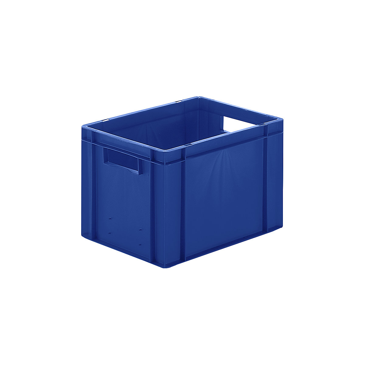 Contenitore impilabile formato Euro, pareti e fondo pieni, lungh. x largh. x alt. 400 x 300 x 270 mm, blu, conf. da 5 pz.-0