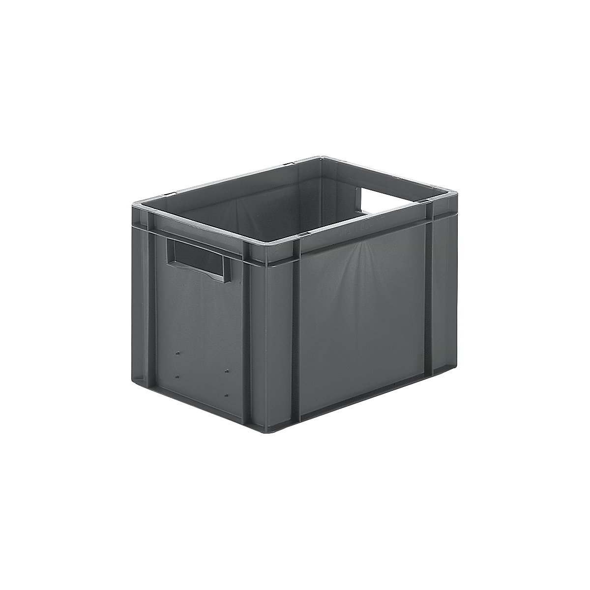 Contenitore impilabile formato Euro, pareti e fondo pieni, lungh. x largh. x alt. 400 x 300 x 270 mm, grigio, conf. da 5 pz.-0