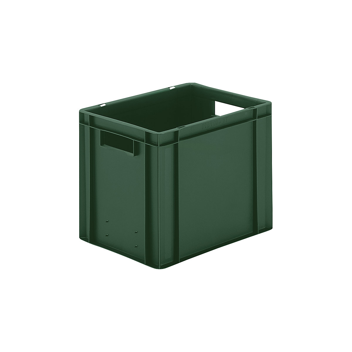 Contenitore impilabile formato Euro, pareti e fondo pieni, lungh. x largh. x alt. 400 x 300 x 320 mm, verde, conf. da 5 pz.-0