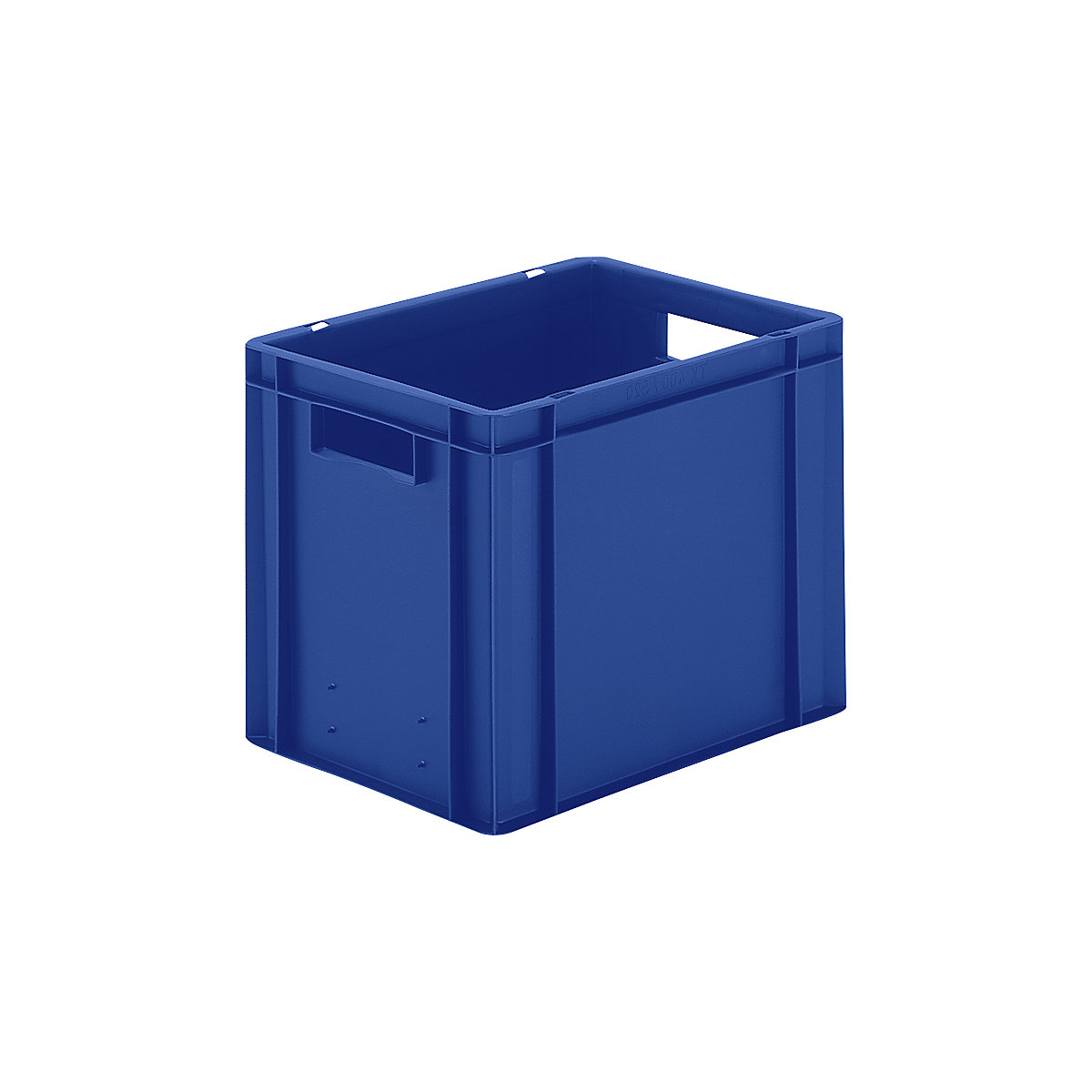 Contenitore impilabile formato Euro, pareti e fondo pieni, lungh. x largh. x alt. 400 x 300 x 320 mm, blu, conf. da 5 pz.-0