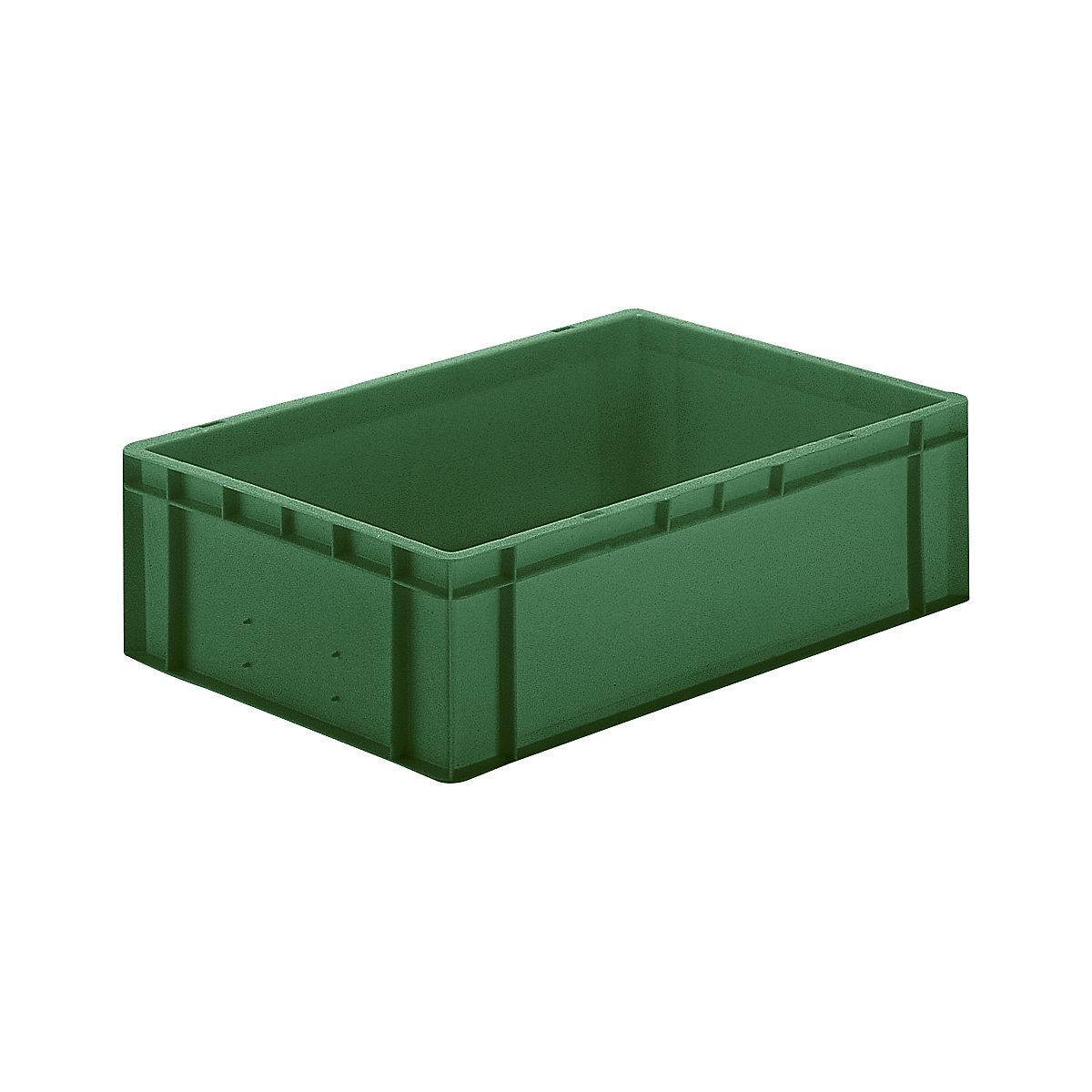 Contenitore impilabile formato Euro, pareti e fondo pieni, lungh. x largh. x alt. 600 x 400 x 175 mm, verde, conf. da 5 pz.-0