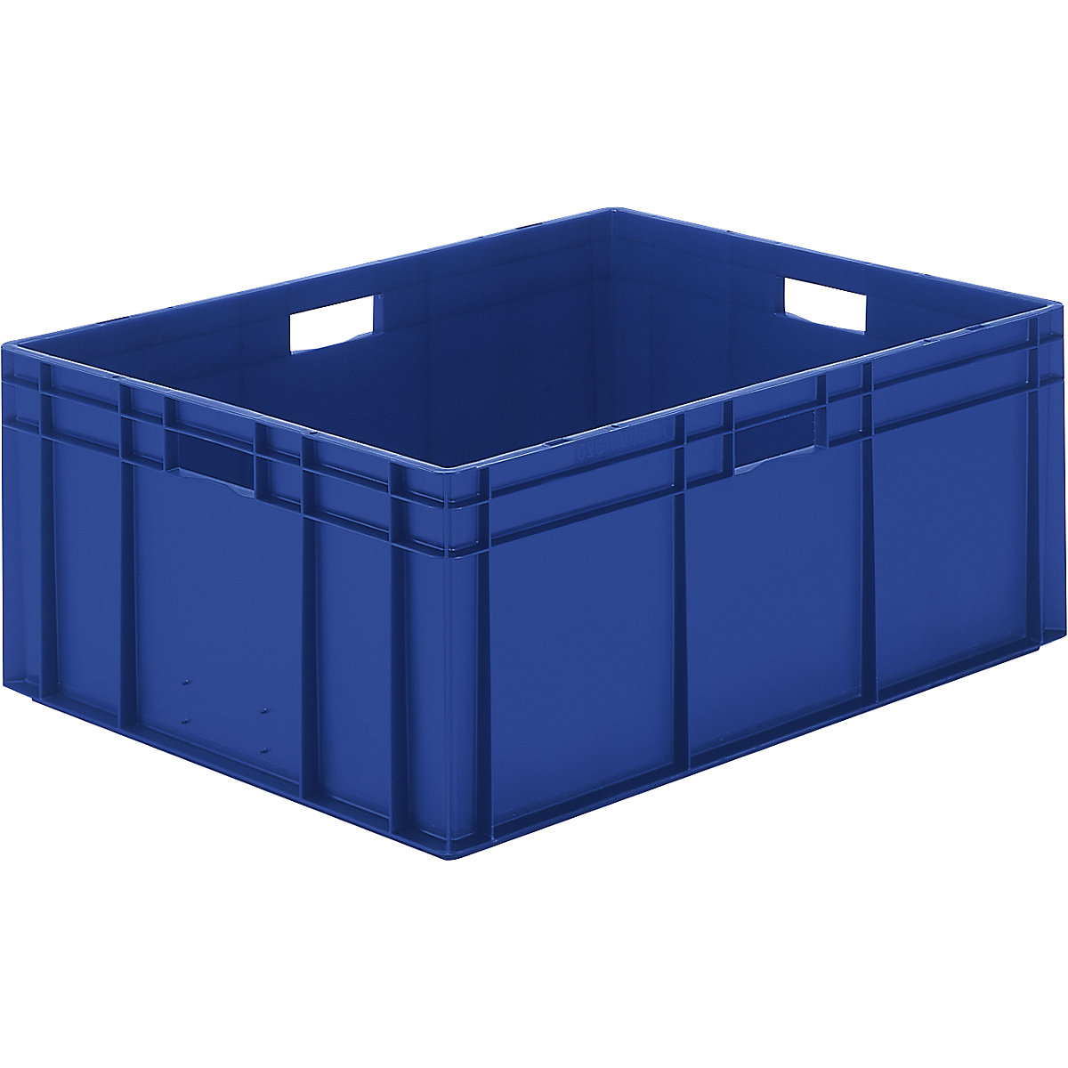 Contenitore impilabile formato Euro, pareti e fondo pieni, lungh. x largh. x alt. 800 x 600 x 320 mm, blu, conf. da 2 pz.-0