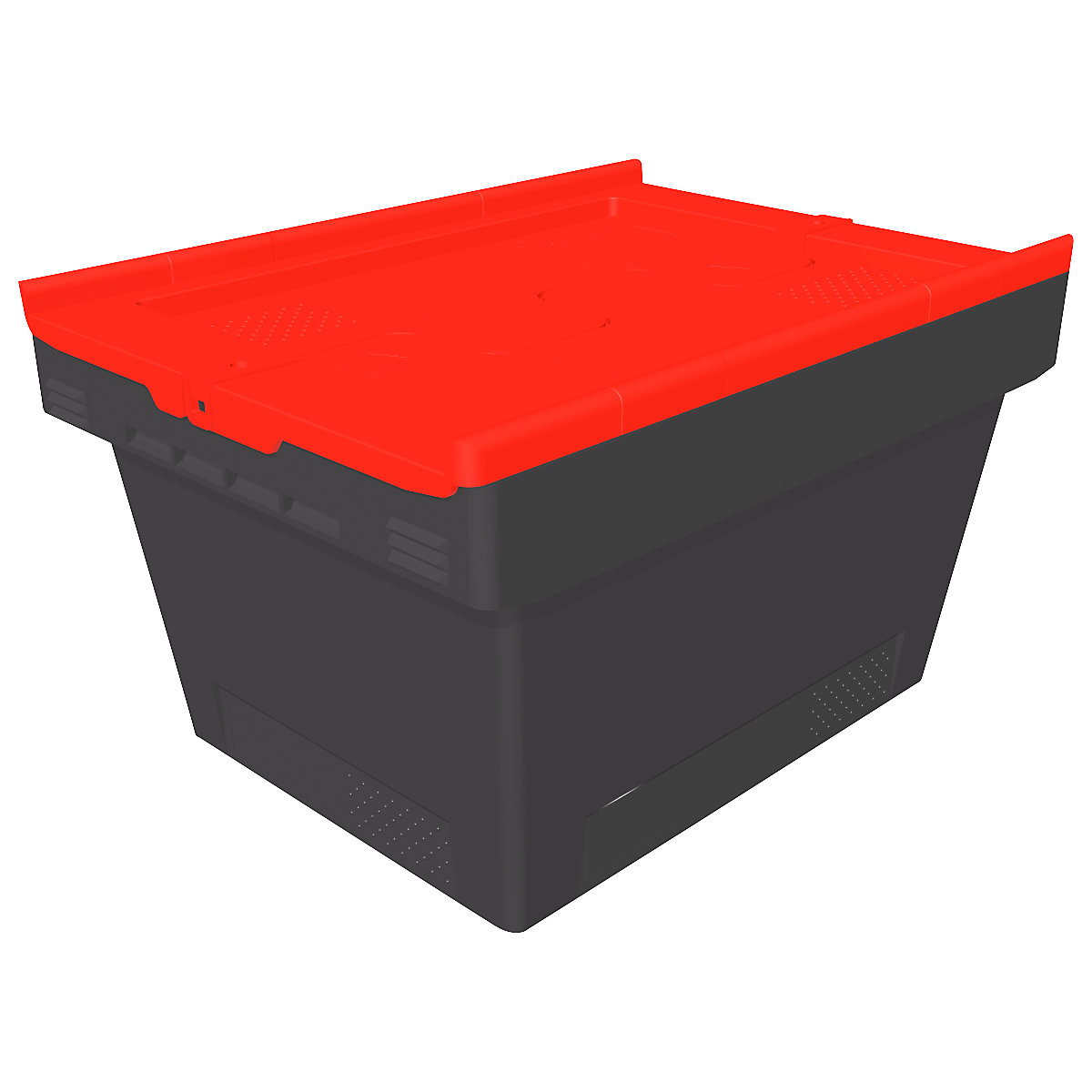 Contenitore multiuso MB Eco – BITO, lungh. x largh. x alt. 410 x 300 x 240 mm, nero / rosso