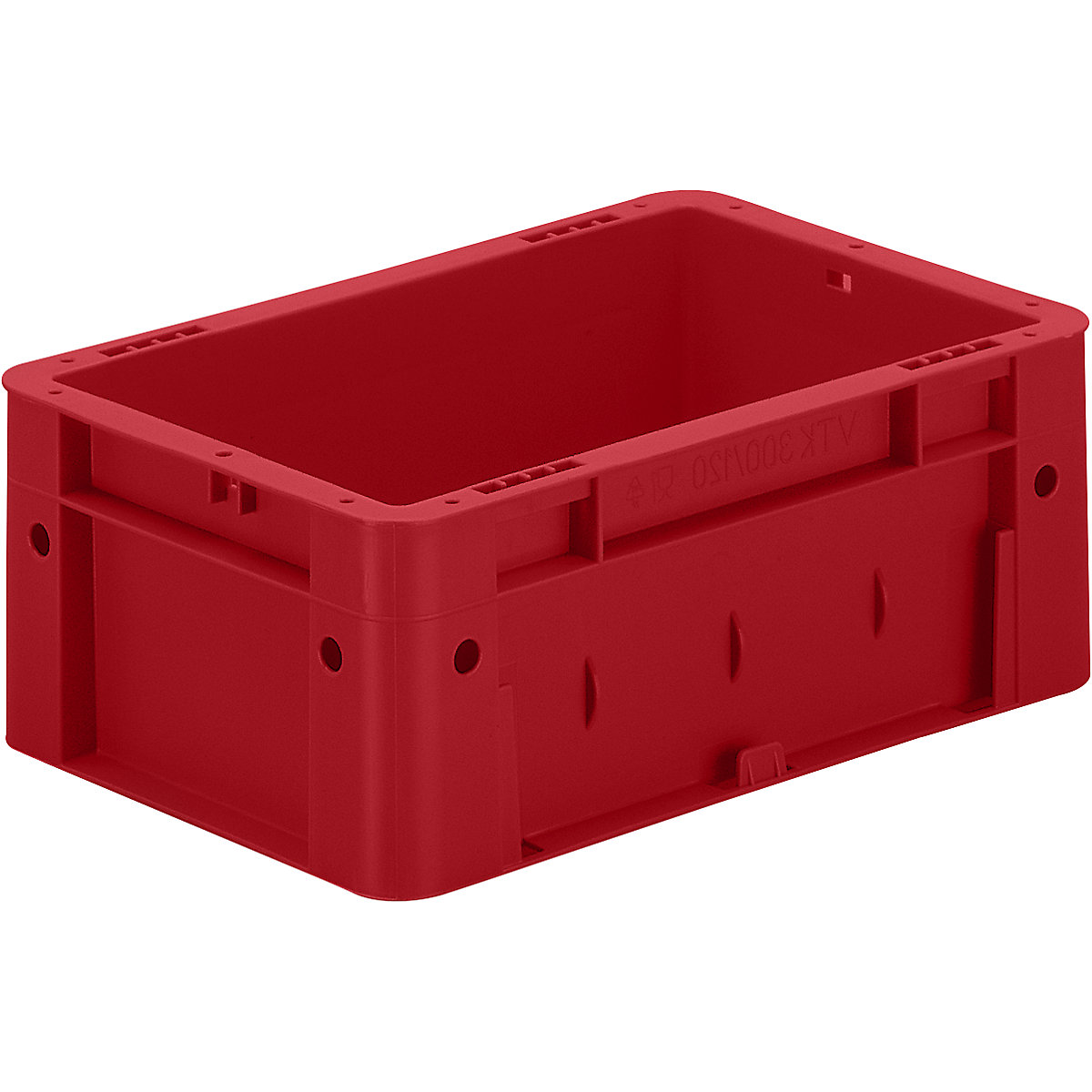 Contenitori Euro per carichi pesanti, in polipropilene, capacità 4,1 l, lungh. x largh. x alt. 300 x 200 x 120 mm, pareti chiuse, fondo chiuso, rosso, conf. da 8 pz.-0