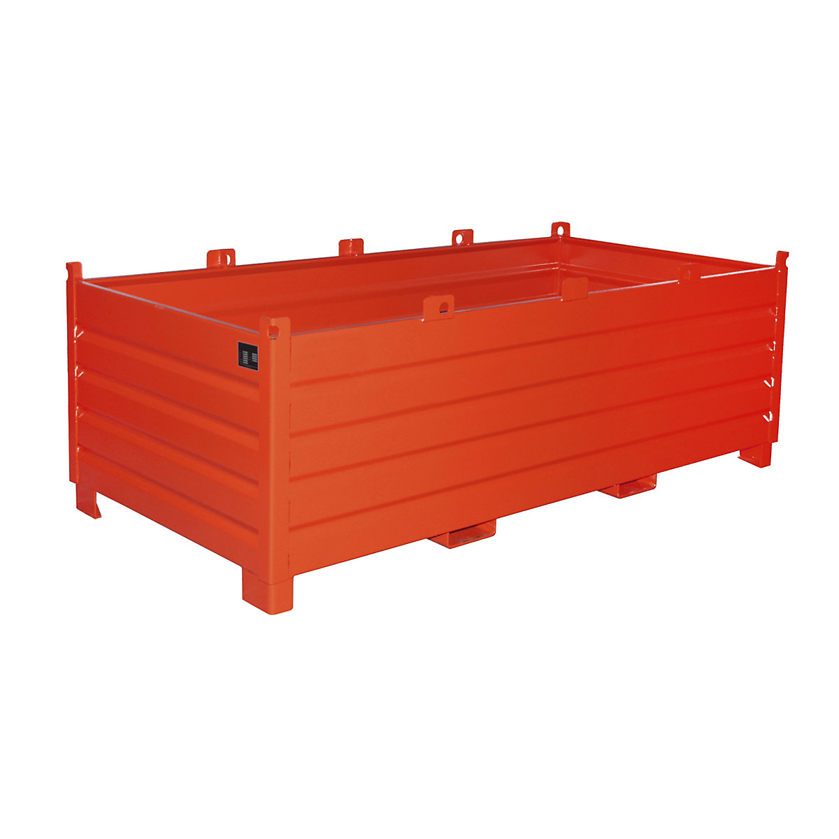 Bidone di raccolta – eurokraft pro, capacità 2,0 m³, rosso fuoco-0