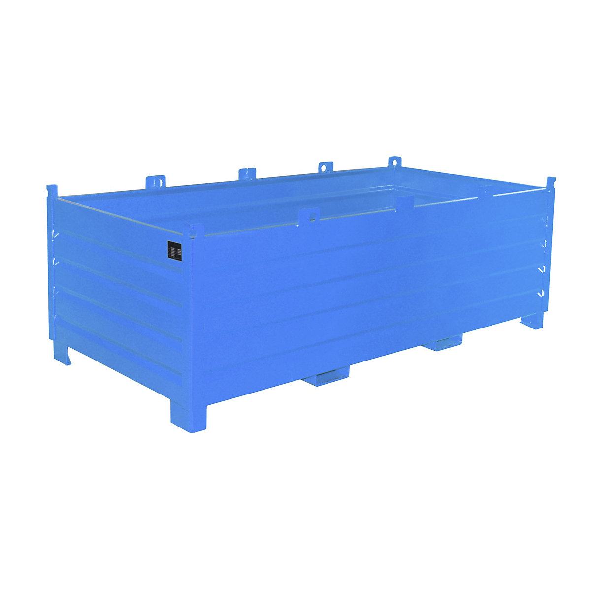 Bidone di raccolta – eurokraft pro, capacità 2,0 m³, blu chiaro-0