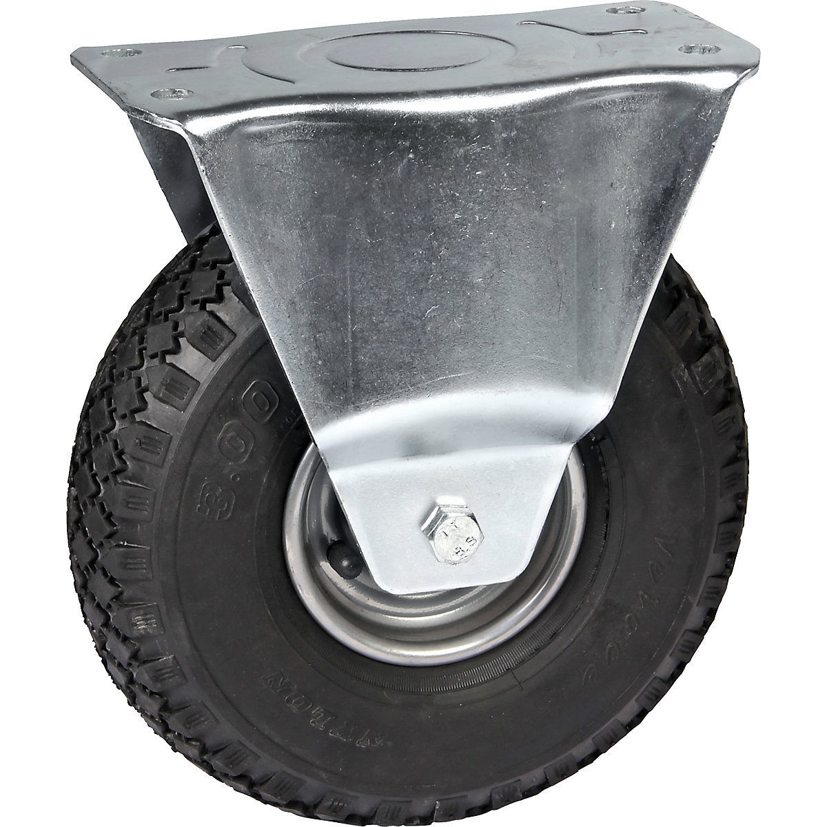Pneumatic tyre on sheet steel rim