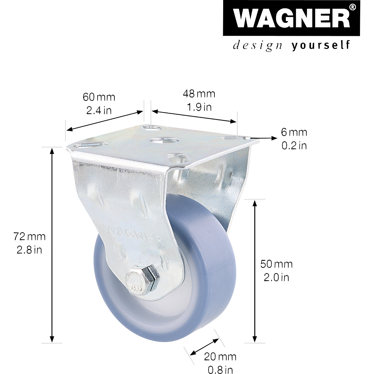 ECO light duty fixed castors – Wagner (Product illustration 2)-1