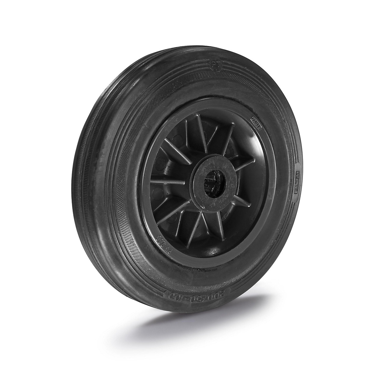 Solid rubber wheel, plastic rim - TENTE