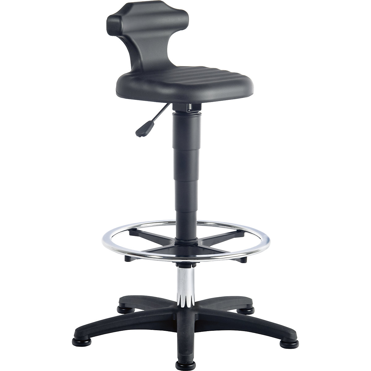 Assis-debout – bimos, pour l'industrie et bureau, hauteur réglable de 510 à 780 mm, avec repose-pieds circulaire-1