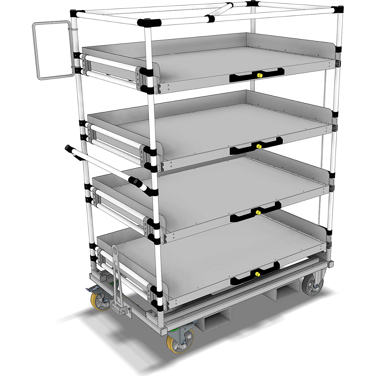 Chariot tubulaire F 4 niveaux (Illustration du produit 3)-2