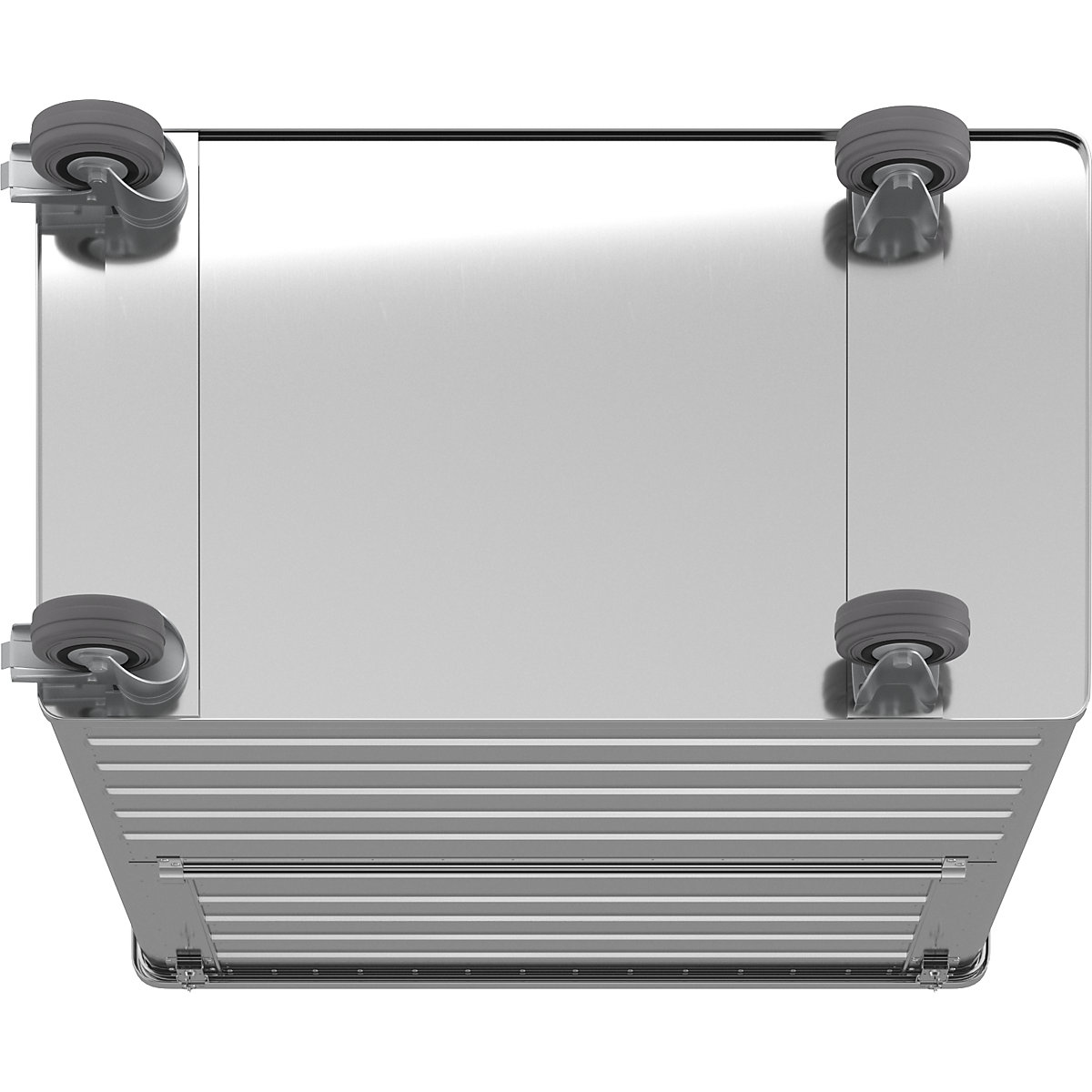 Chariot-caisse en aluminium à panneau latéral rabattable – Gmöhling (Illustration du produit 16)-15