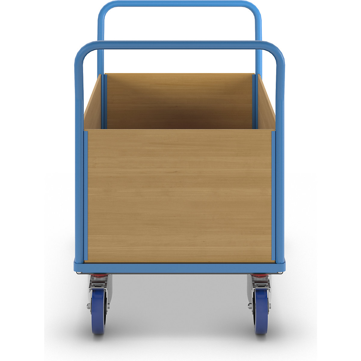 Chariot plate-forme avec panneaux en bois – eurokraft pro (Illustration du produit 2)-1