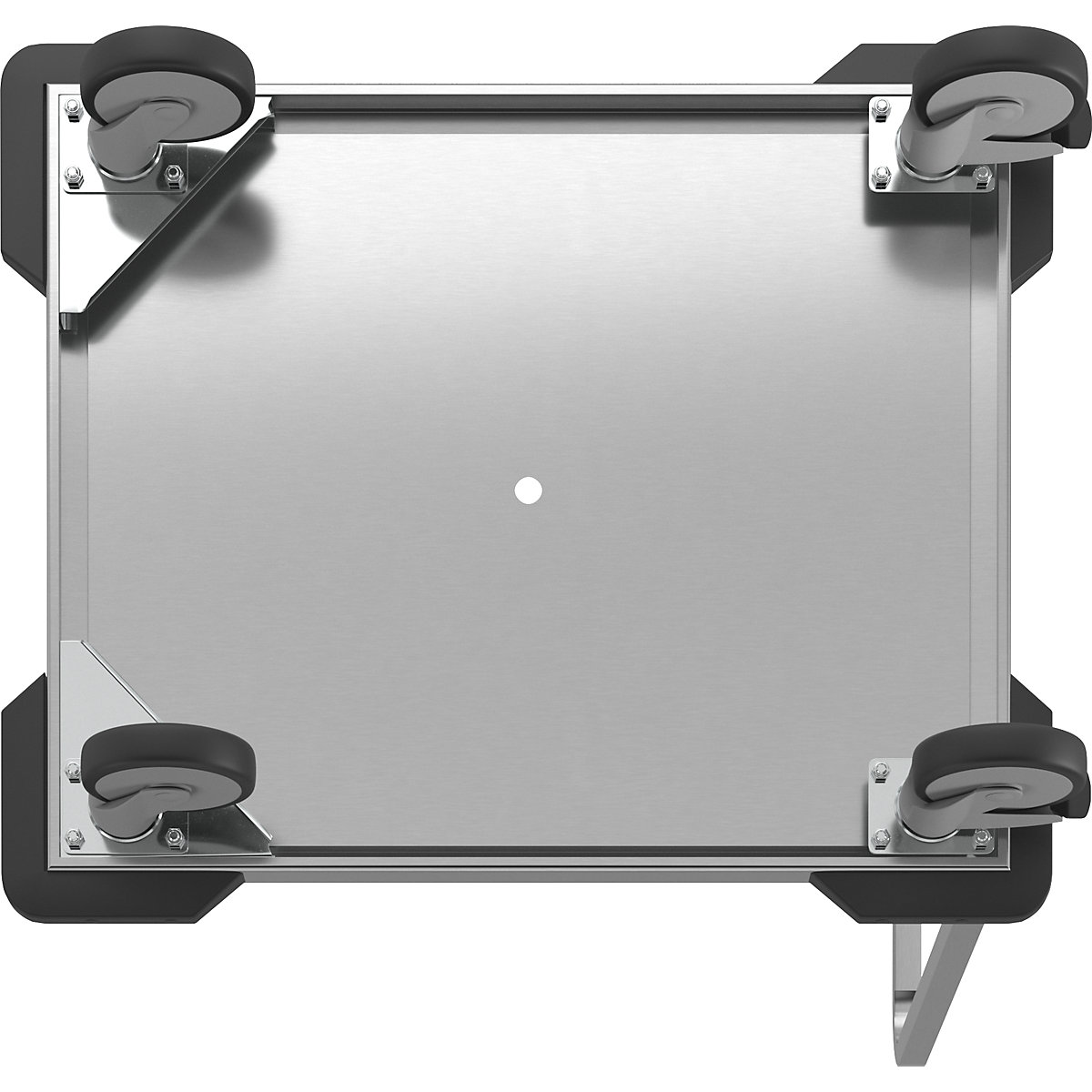 Chariot plate-forme en inox – eurokraft pro (Illustration du produit 2)-1