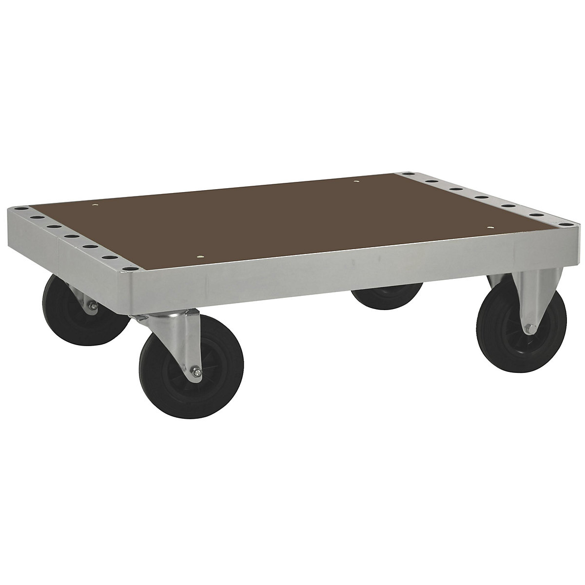 Kongamek – Chariot plate-forme galvanisé JUMBO, sans panneaux, longueur 1200 mm