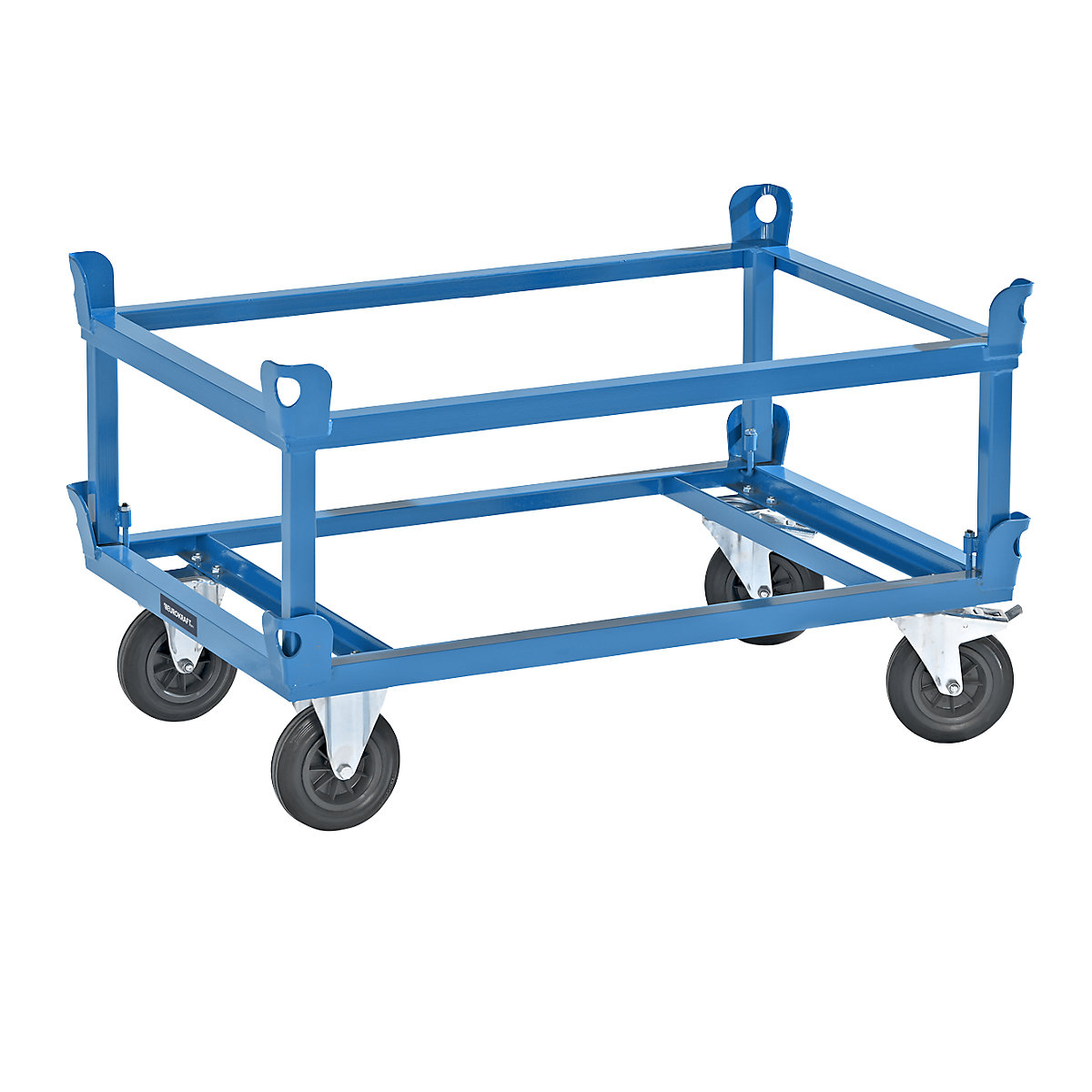 Rehausse – eurokraft pro, pour plateau roulant prévu pour palettes Europe, bleu clair-0