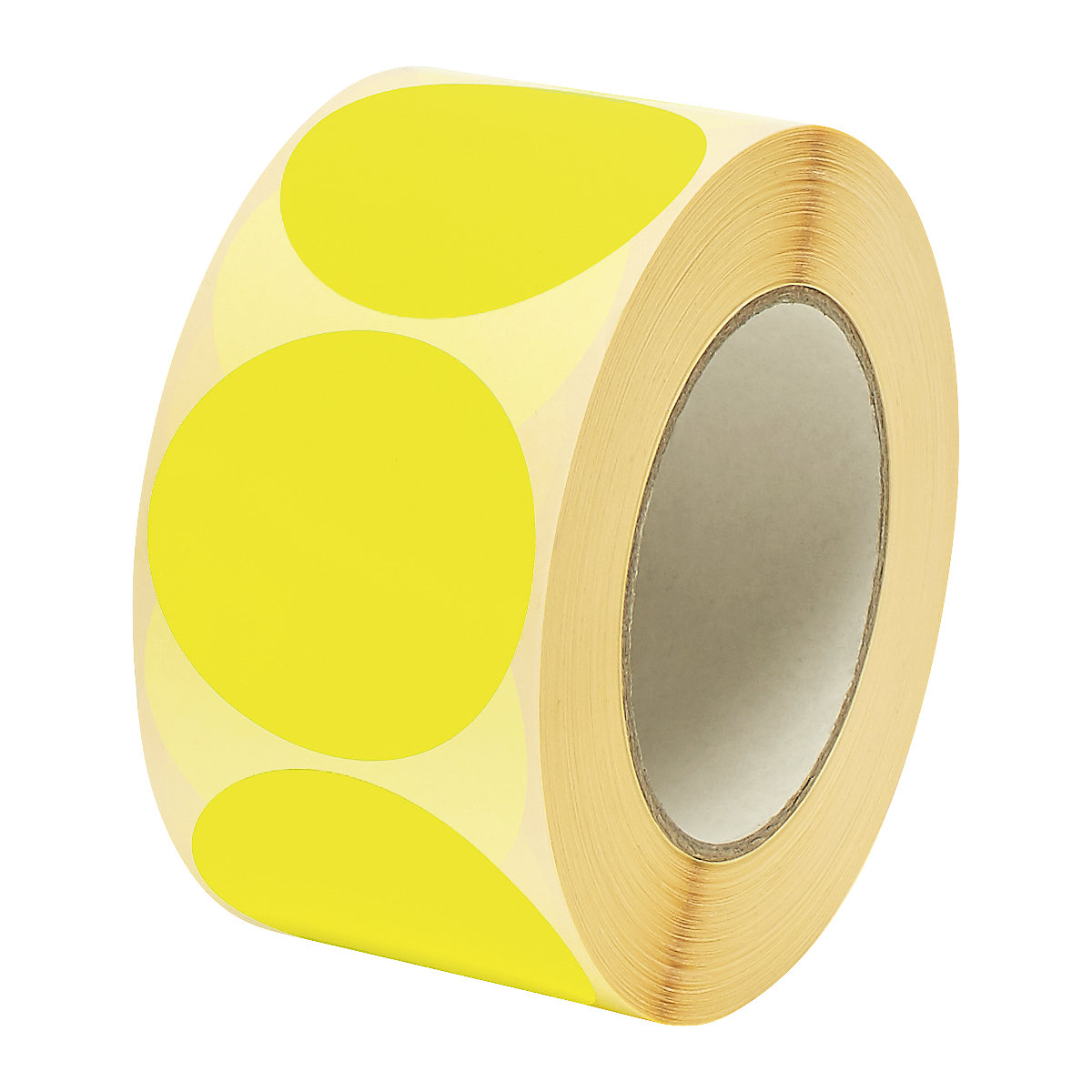Contrassegni segnaletici, Ø 60 mm, 1000 pz. per rotolo, giallo, a partire da 2 conf.-3