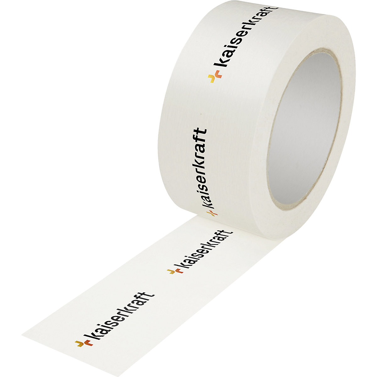 Nastro adesivo da imballaggio in carta, crespato, stampa personalizzata, conf. da 36 rotoli, stampa a 3 colori, bianco-0