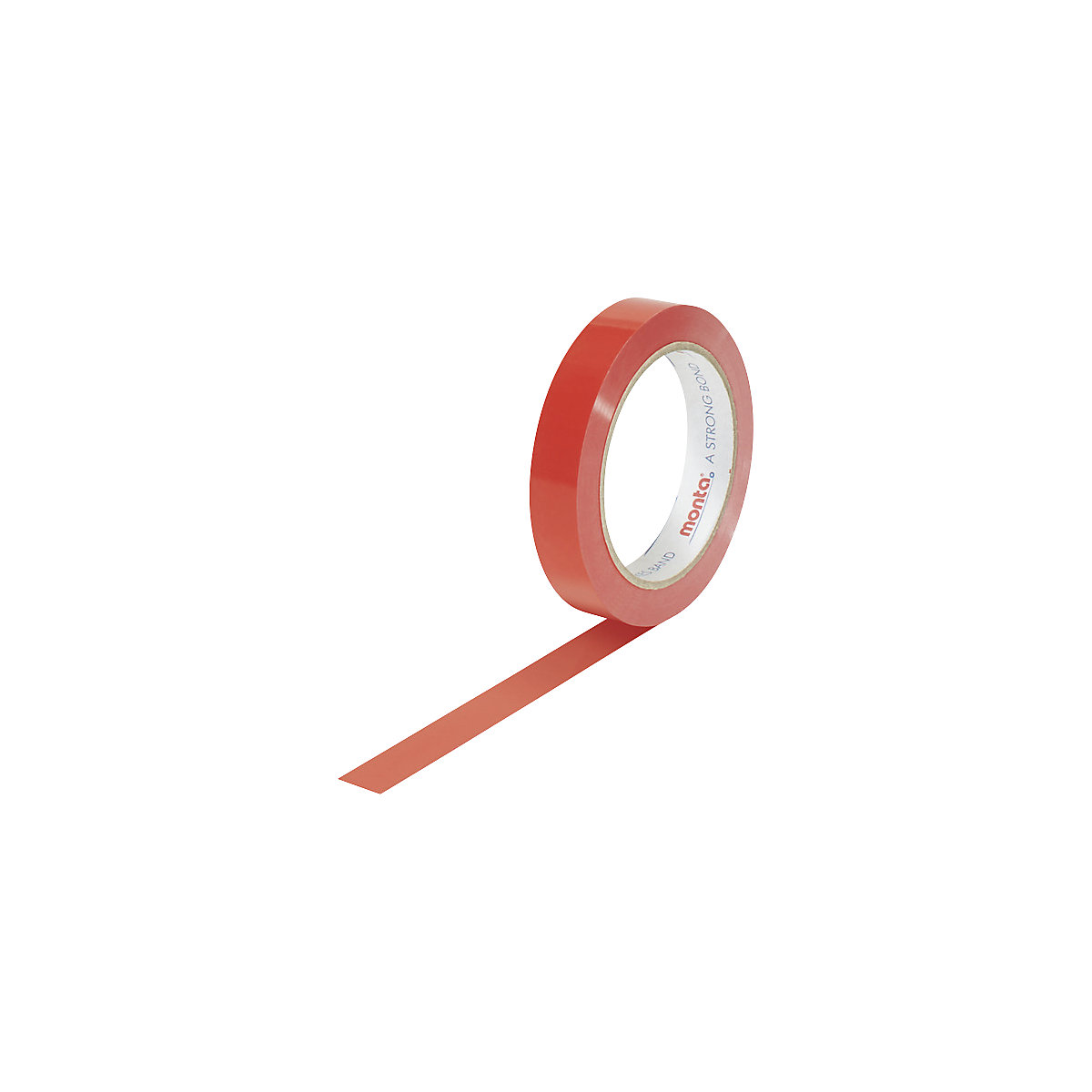 Nastro adesivo in PVC, colorato, conf. da 6 rotoli, stretto, larghezza nastro 19 mm, rosso-0