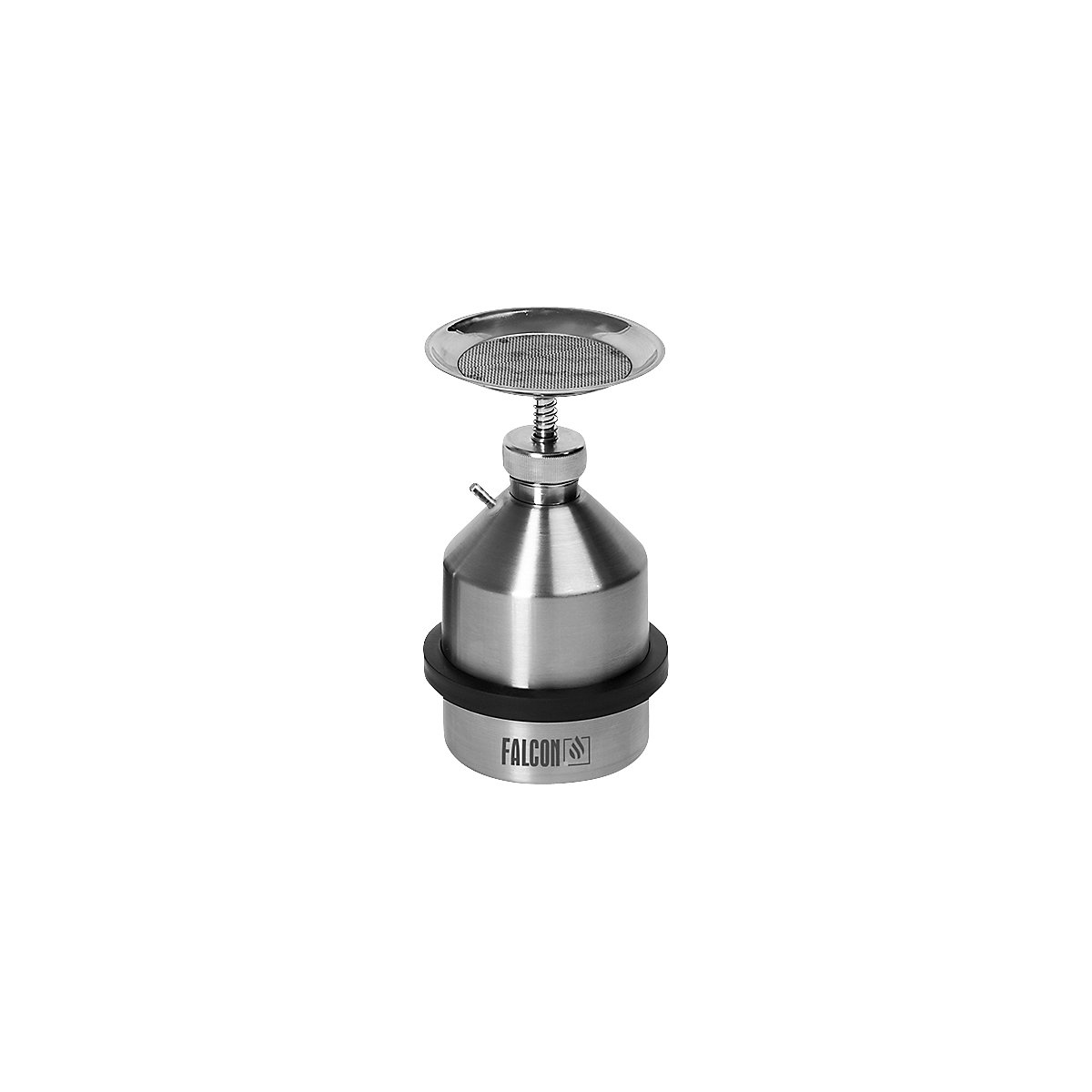 Plunger can with earth connection – FALCON, stainless steel, capacity 1 l-0