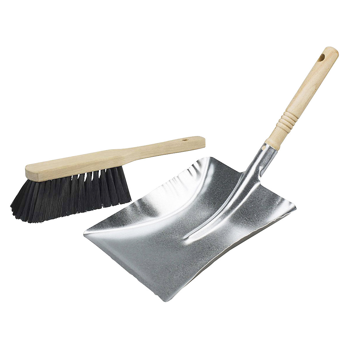 Sweeping set, dustpan with industrial hand brush – eurokraft basic (Product illustration 3)-2