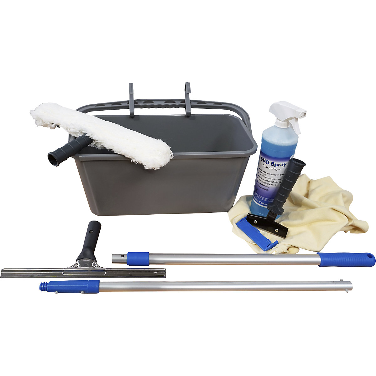 Window cleaning set for trade and industry