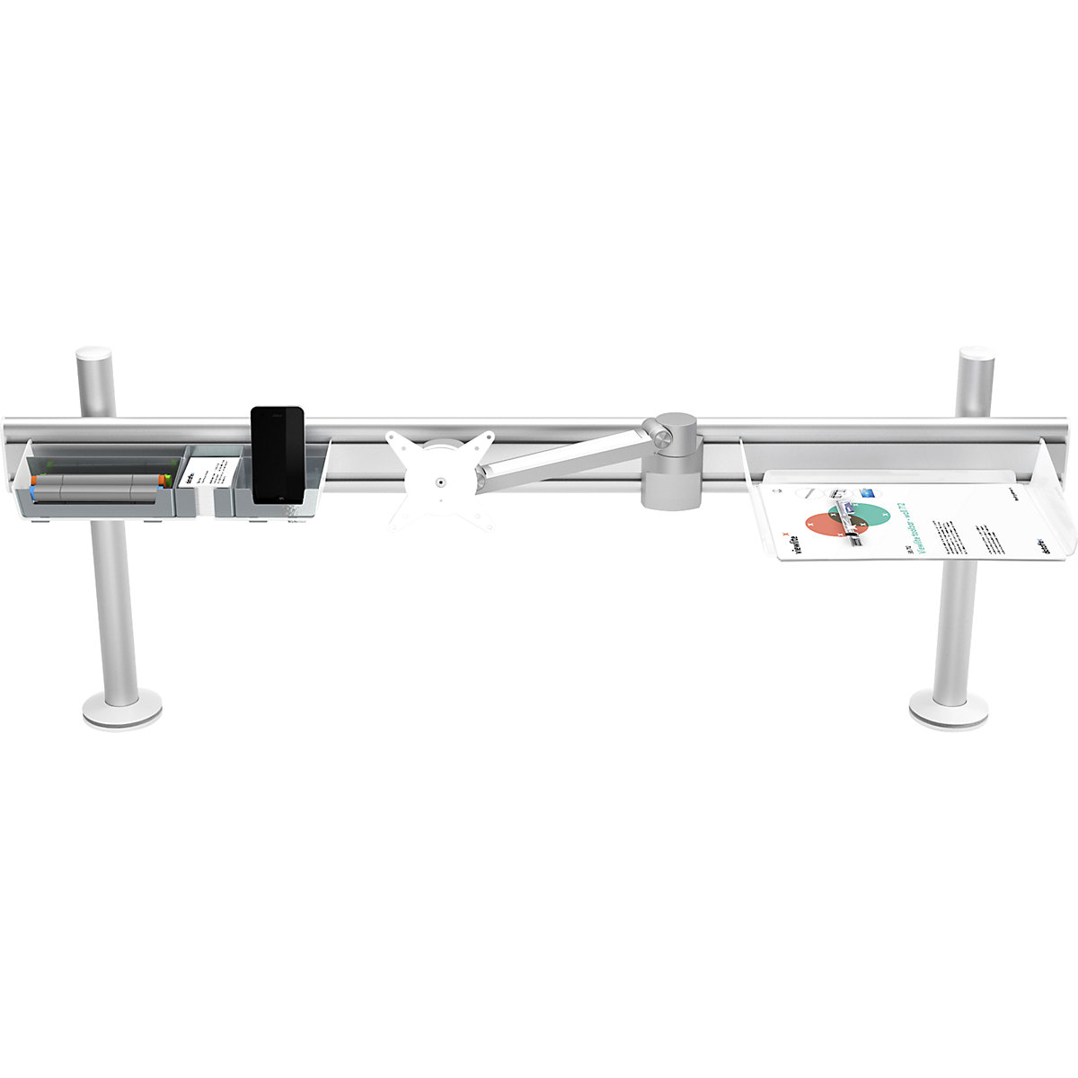 VIEWLITE desk rail system – Dataflex (Product illustration 3)-2