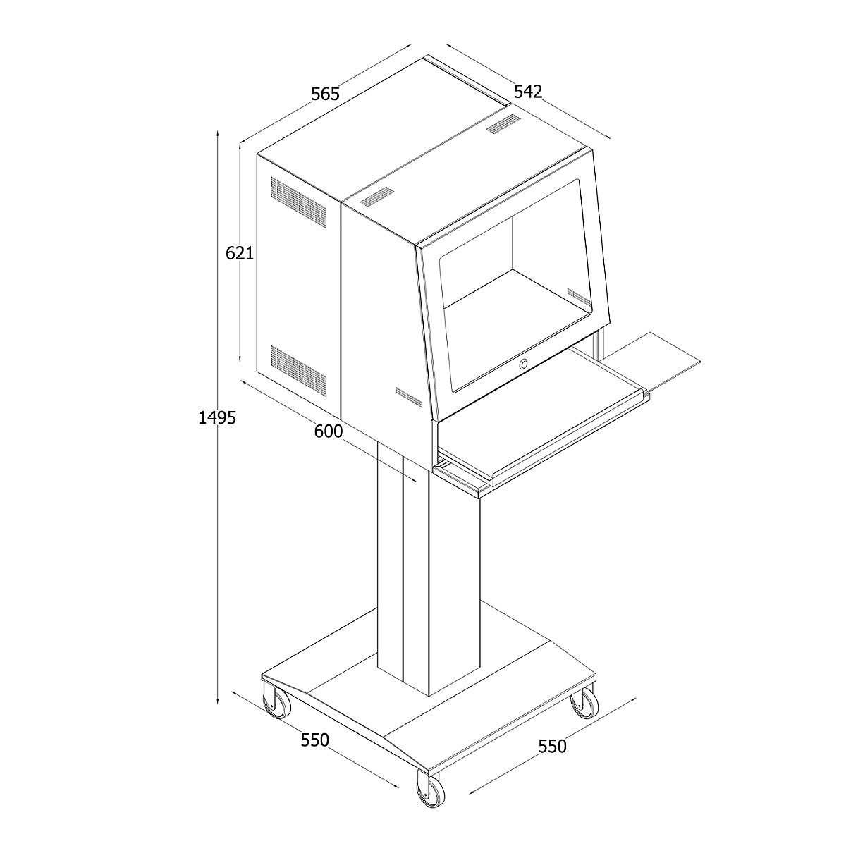 Computer pedestal housing (Product illustration 4)-3
