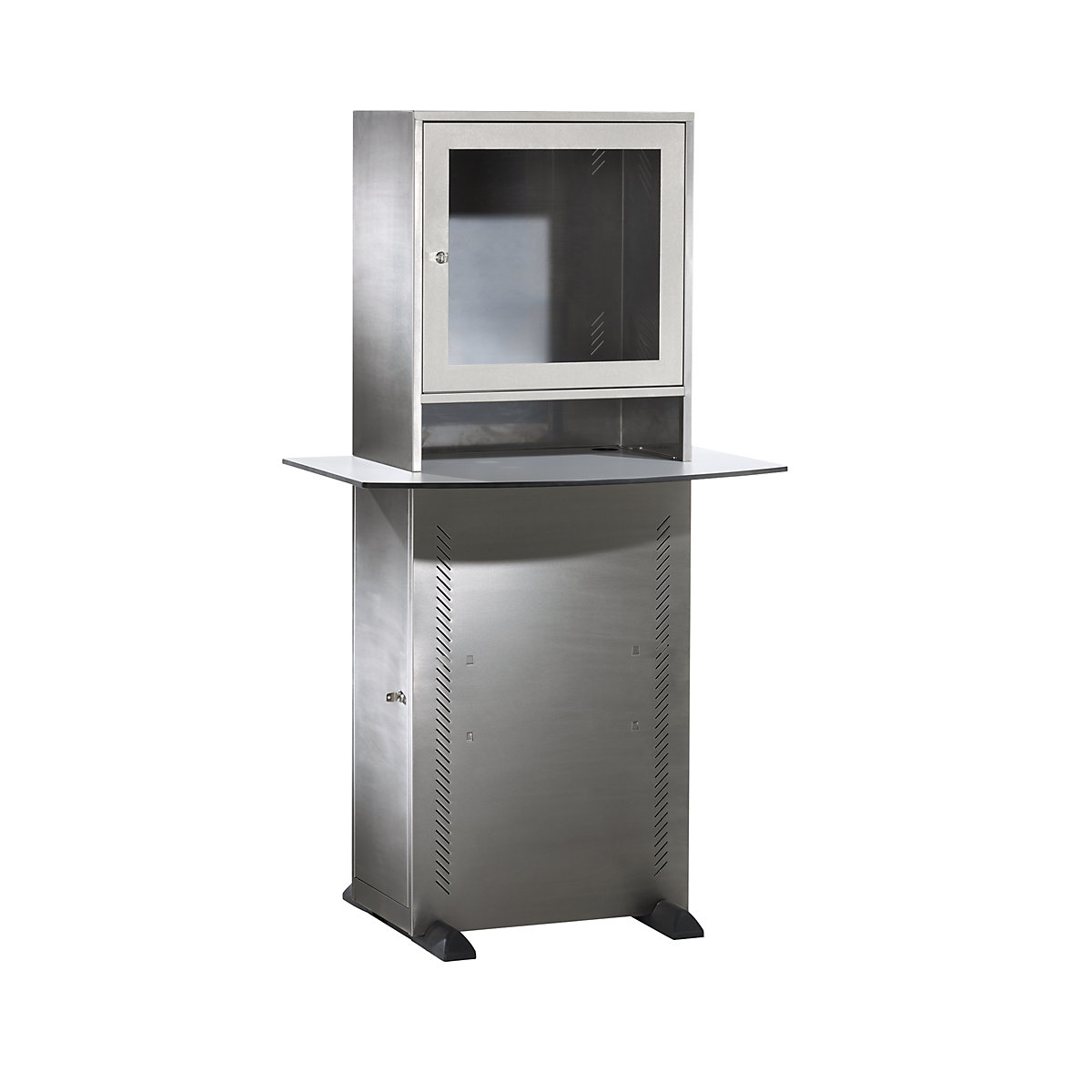 Stainless steel PC cupboard – eurokraft pro (Product illustration 4)-3