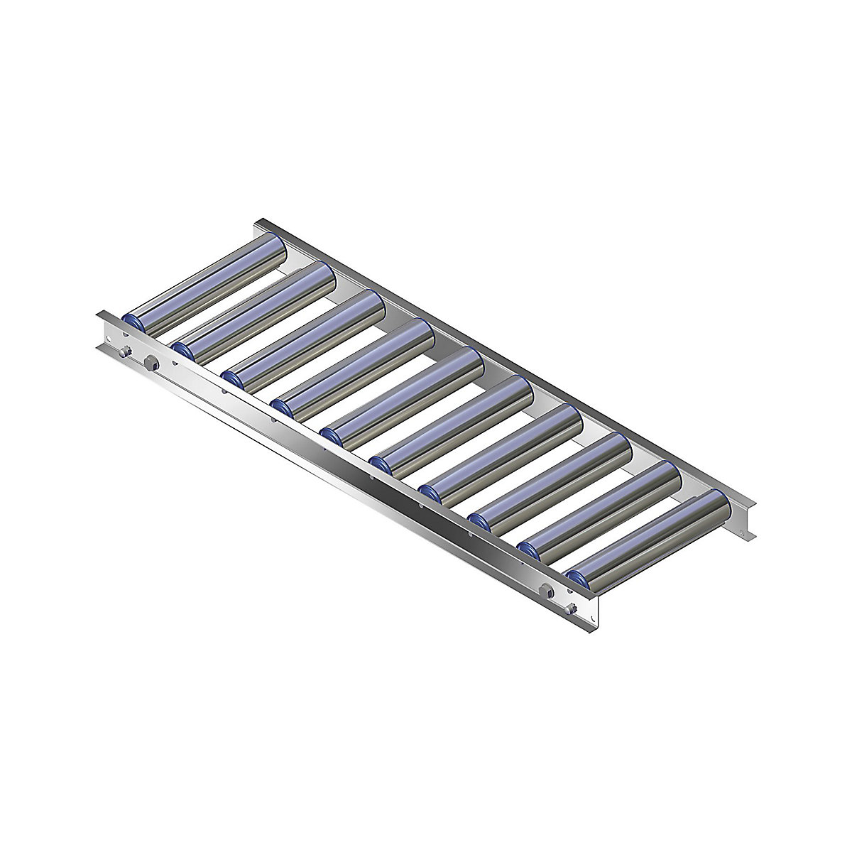Light duty roller conveyor, aluminium frame with aluminium rollers – Gura
