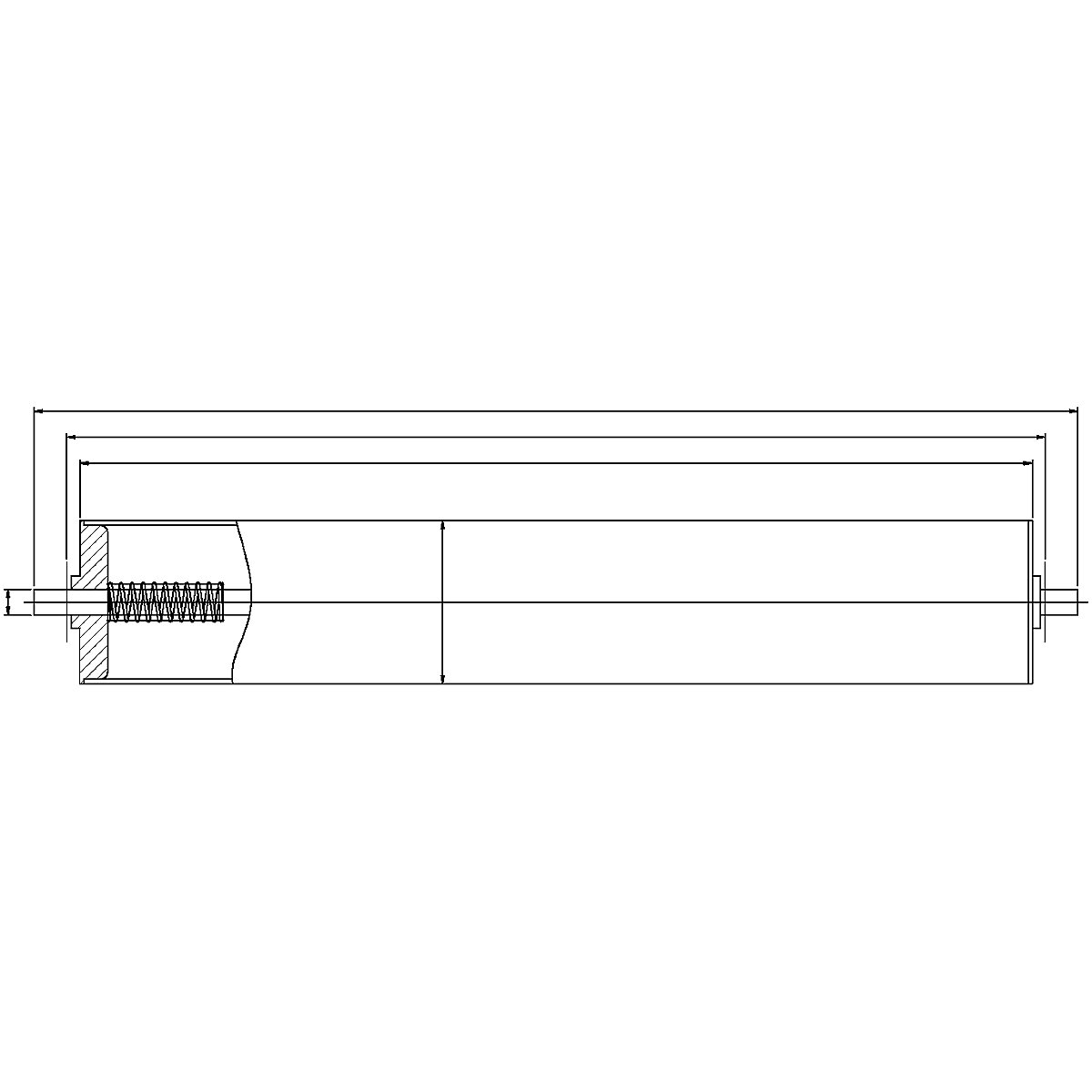 Light duty roller conveyor, aluminium frame with plastic rollers – Gura (Product illustration 4)-3