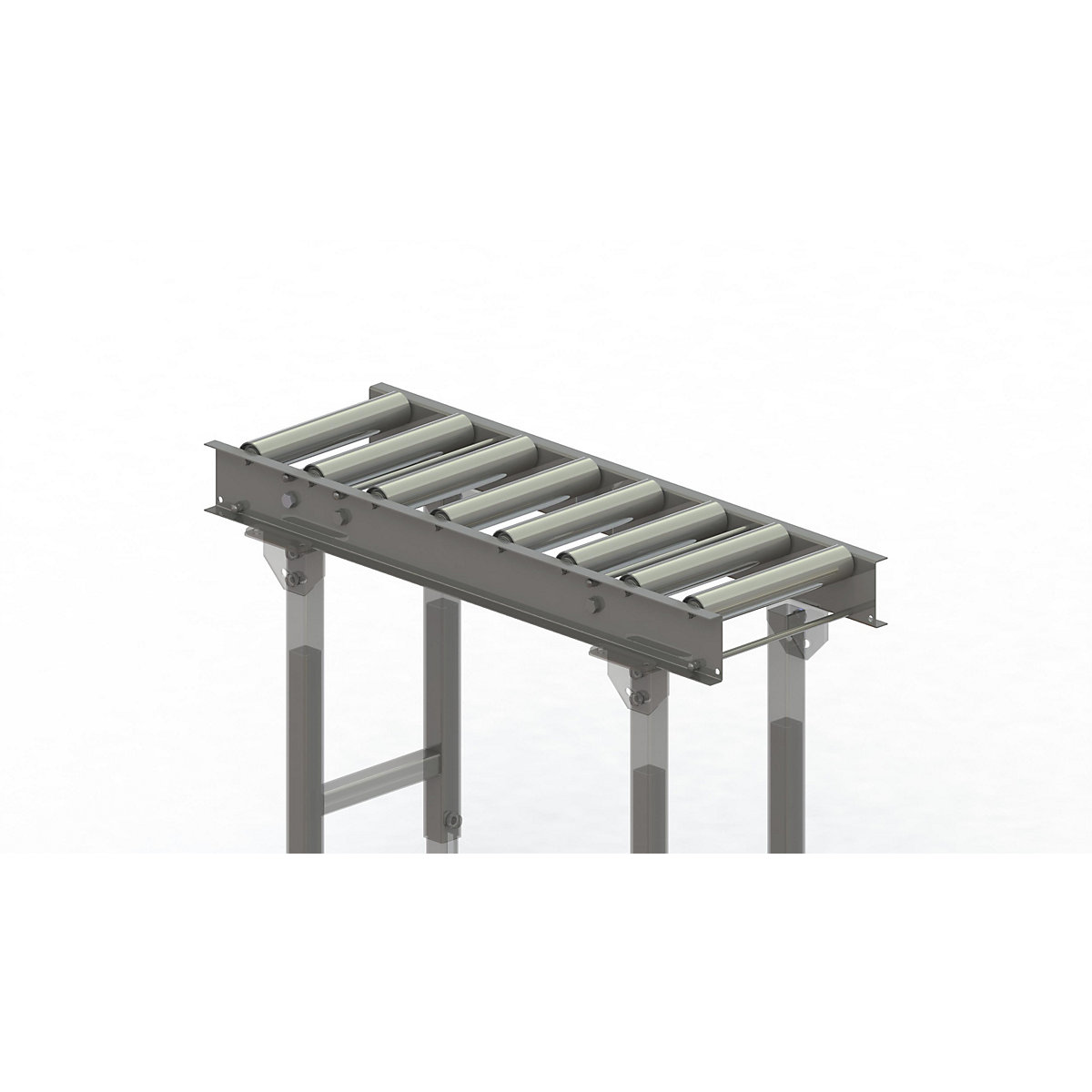 Roller conveyor, steel frame with zinc plated steel rollers - Gura