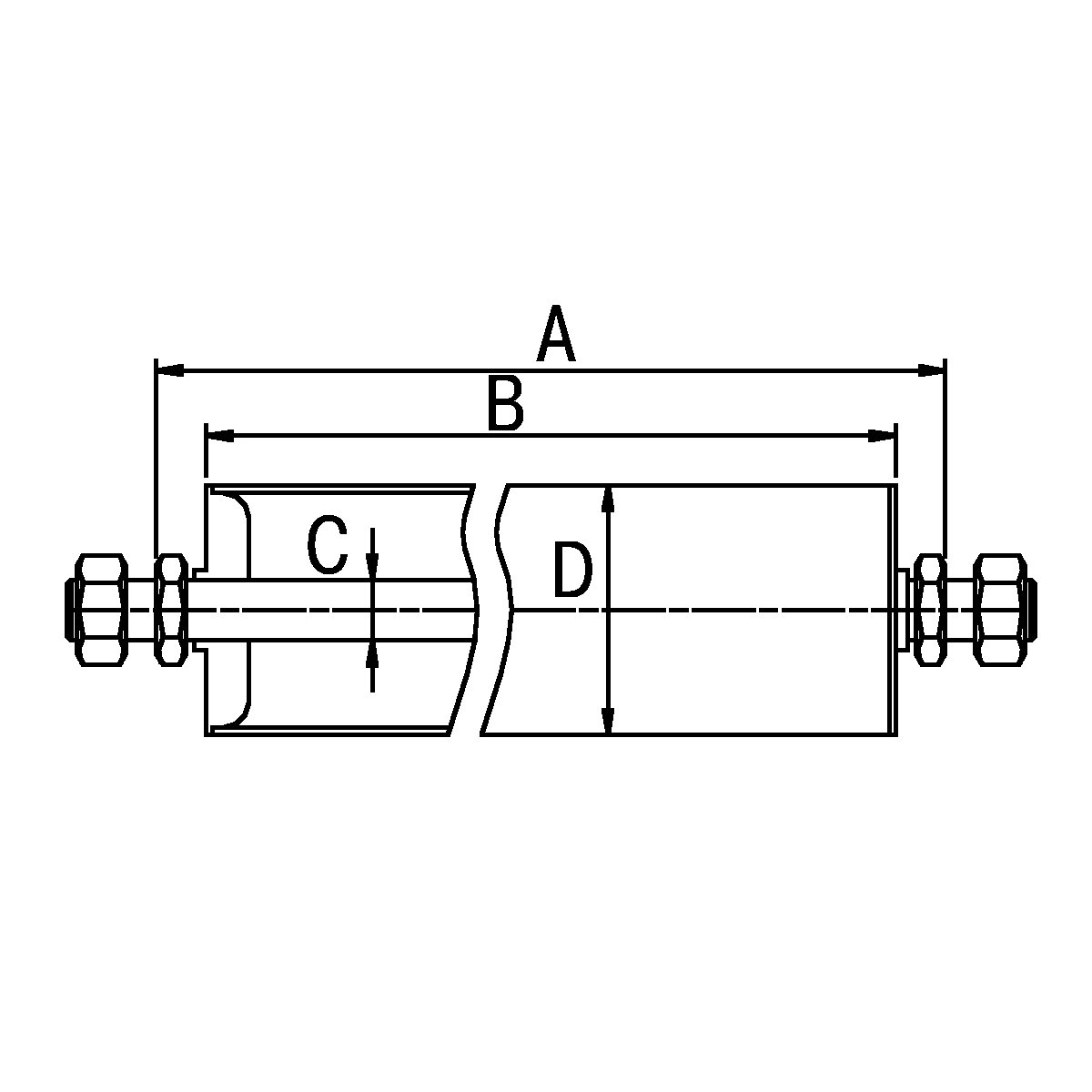Rouleau de transport en acier – Gura (Illustration du produit 2)-1