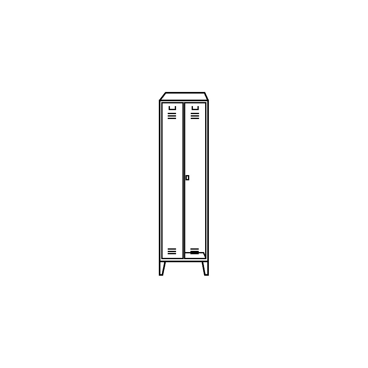 Berlin 2 locker for cleaning products – Wolf (Product illustration 4)-3