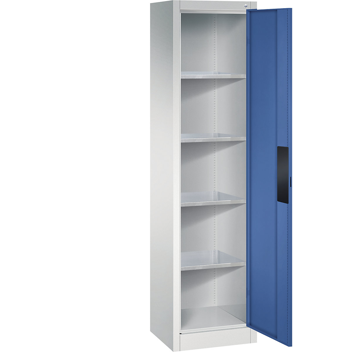 Heavy duty workshop cupboard – C+P, width 502 mm, depth 400 mm, gentian blue door-0