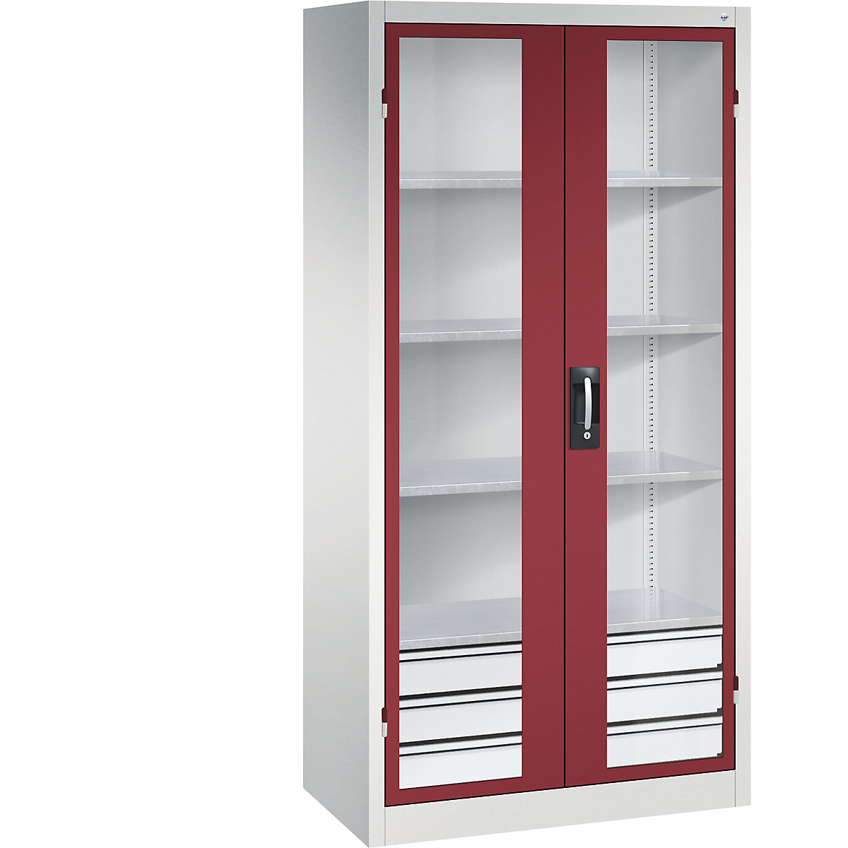 Vision panel double door cupboard – C+P (Product illustration 2)-1
