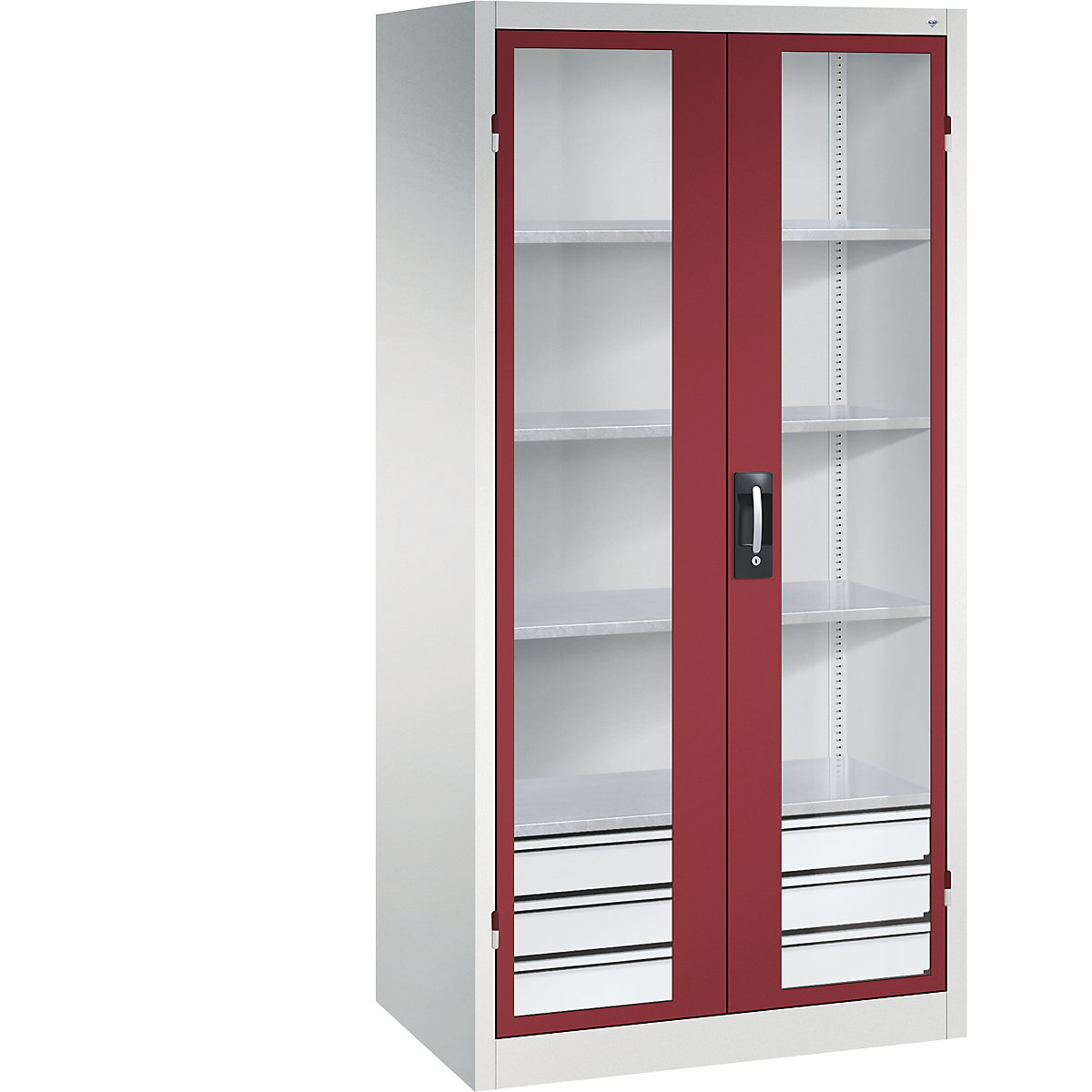 Vision panel double door cupboard – C+P (Product illustration 2)-1