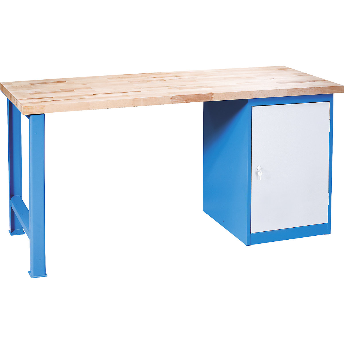 Dílenský stůl, stavebnicový systém, 1 volně stojící skříňka s dvířky (výška 683 mm), šířka 1700 mm-6