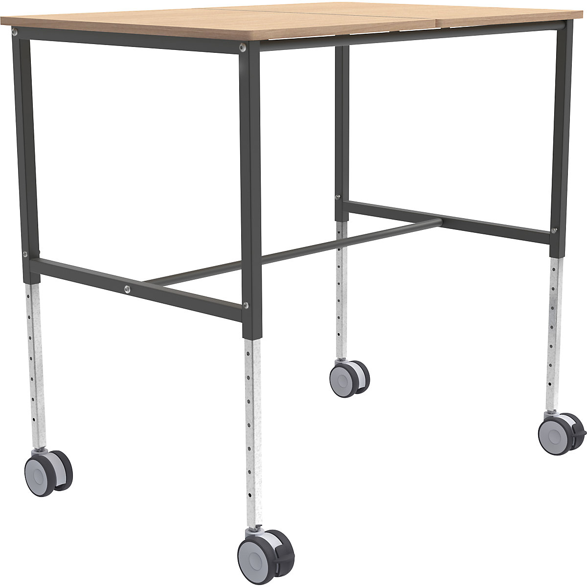 Pomična miza ERGO – Kongamek, DxŠxV 800 x 1140 x 720 mm, bukev-0