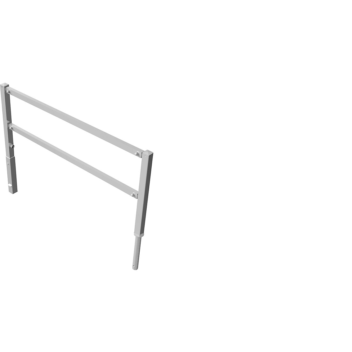 Cancela, basculante – Schake, com travessa superior e à altura dos joelhos, galvanizado a fogo, largura 2000 mm-0