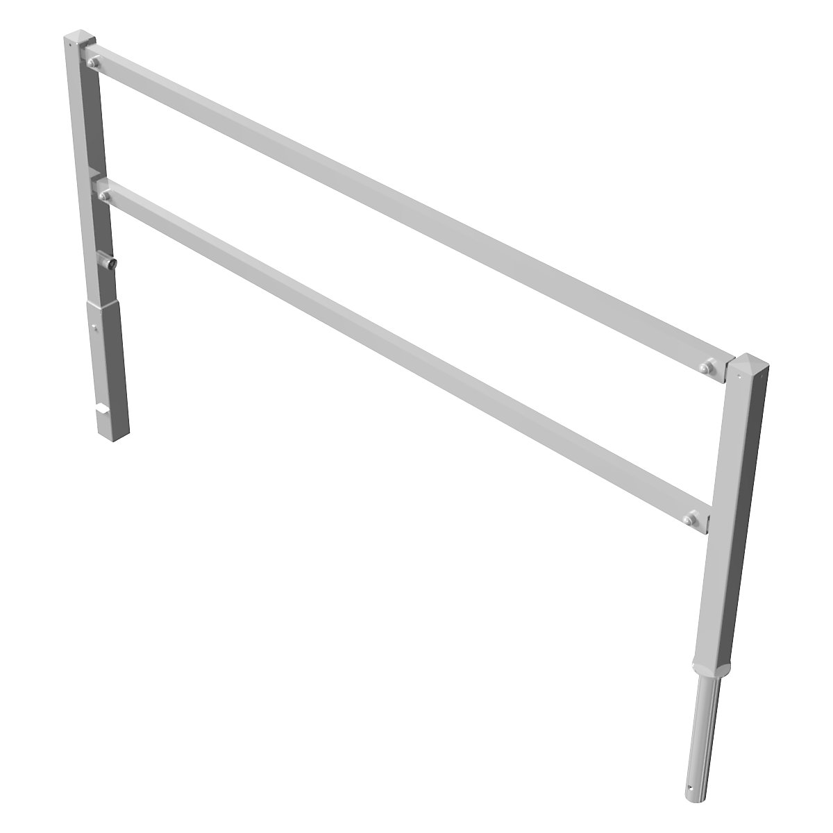 Cancela, basculante – Schake, com travessa superior e à altura dos joelhos, galvanizado a fogo, largura 2500 mm-0