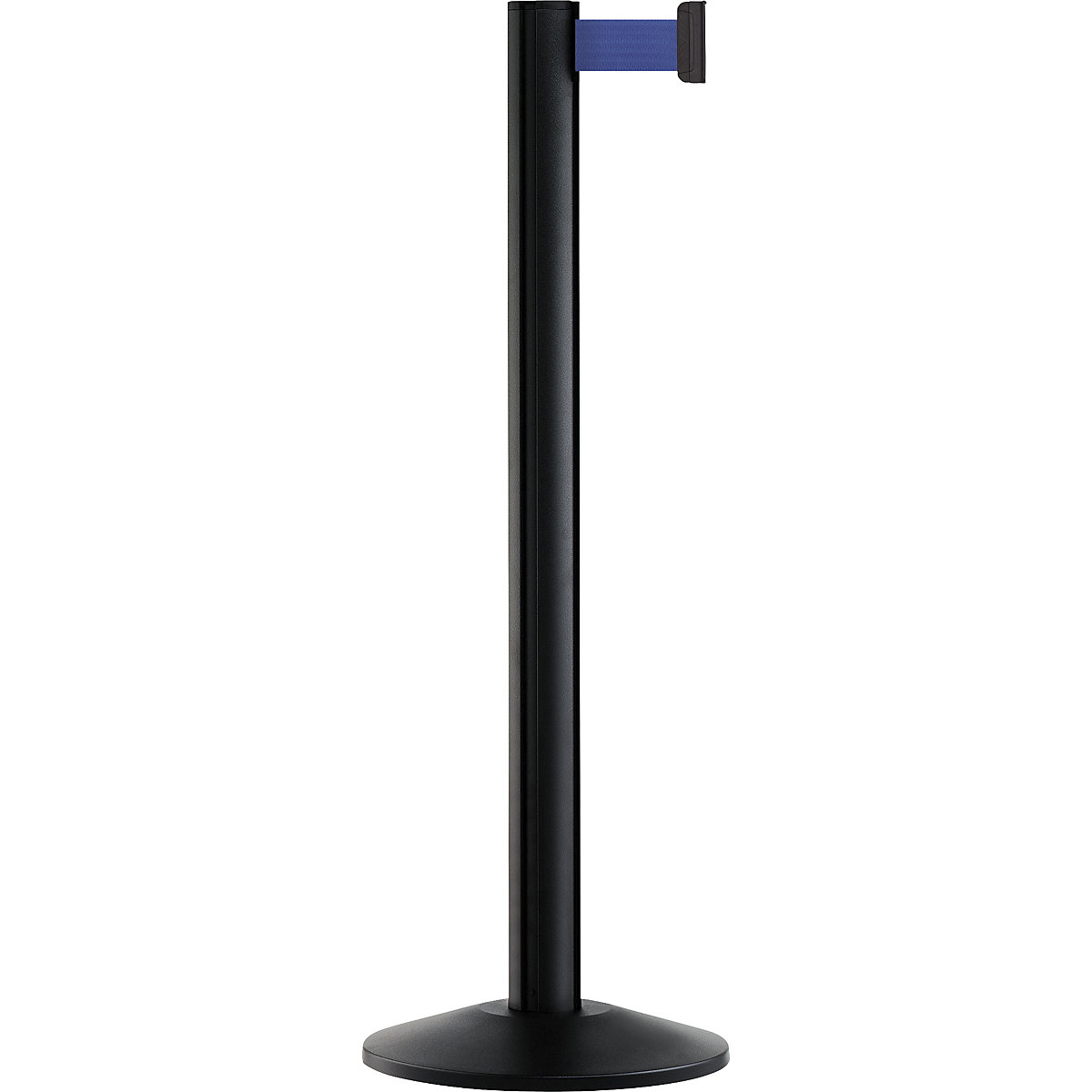 Poste de barreira com cinta Beltrac EXTEND, alumínio, poste preto, cinta azul-0