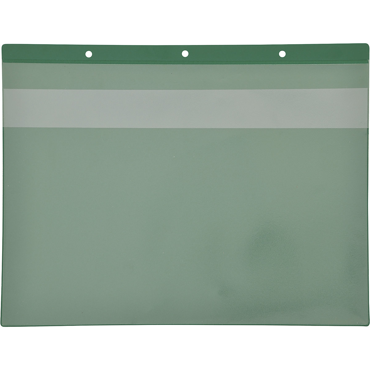Bolsas de inscrição com perfuração para pendurar, formato horizontal A5, com tampa de proteção, verde, embalagem de 50 unid.-0