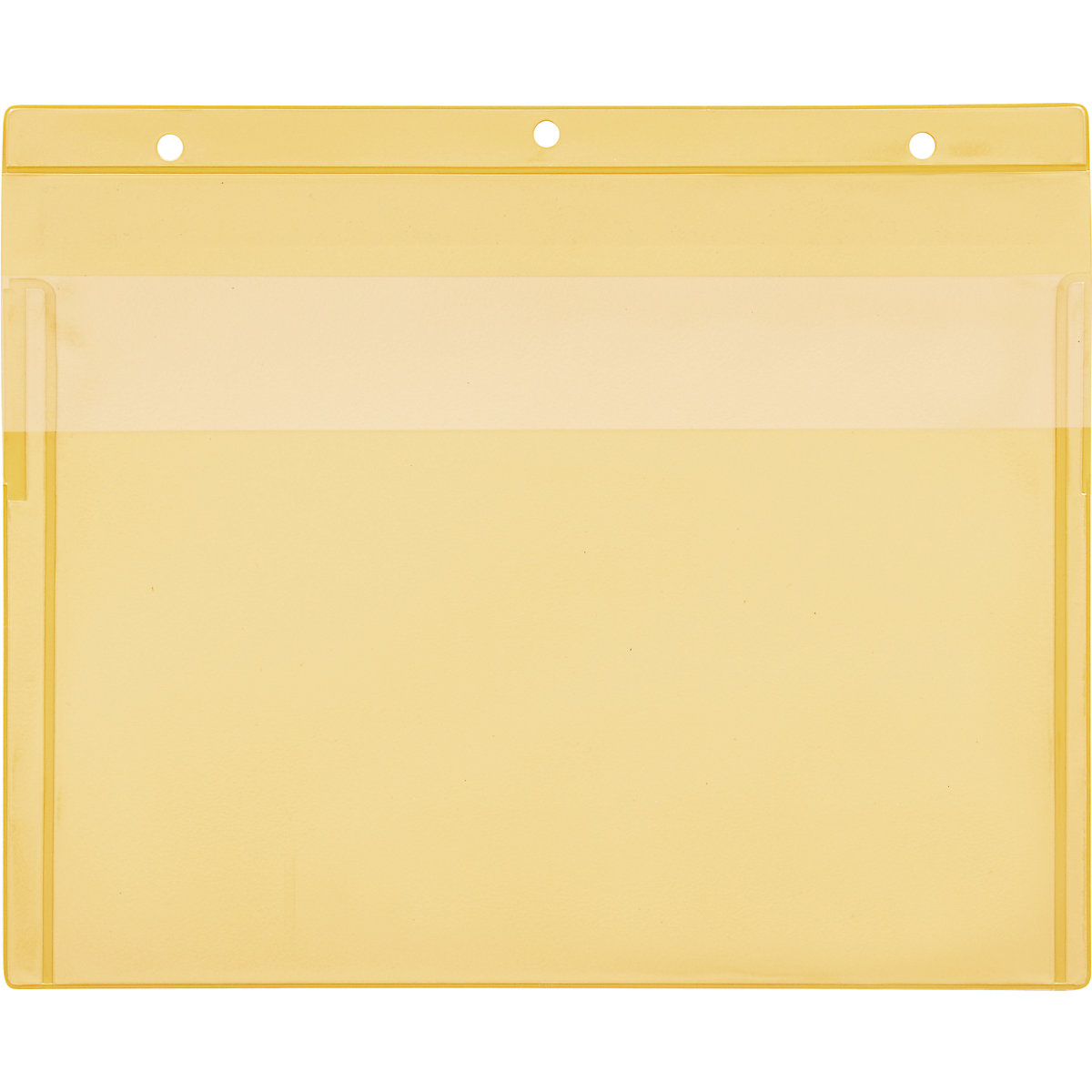 Bolsas de inscrição com perfuração para pendurar, formato horizontal A4, com tampa de proteção, amarelo, embalagem de 50 unid.-0