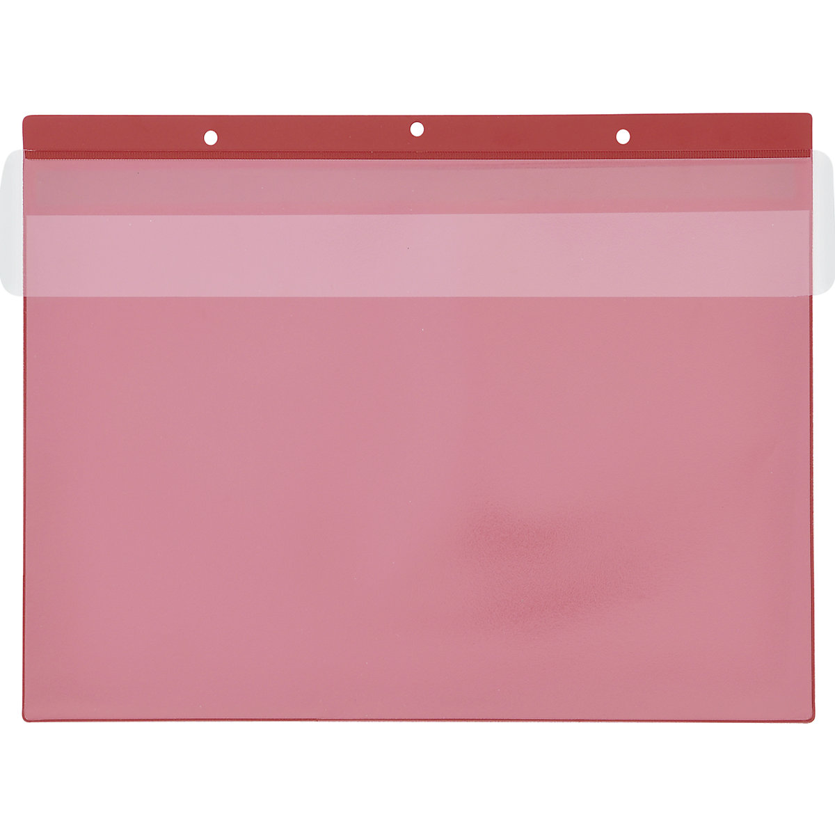 Bolsas de inscrição com perfuração para pendurar, formato horizontal A4, com tampa de proteção, vermelho, embalagem de 50 unid.-0