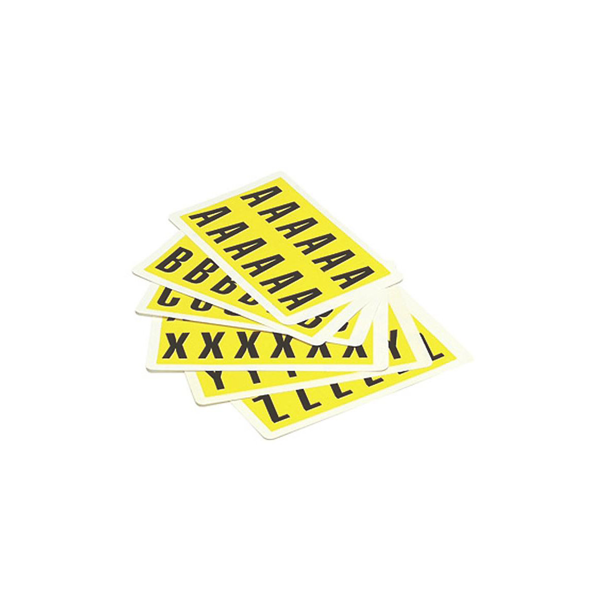 Conjunto de caracteres, AxL 38x21 mm, letras autocolantes A – Z, 26 cartões-0