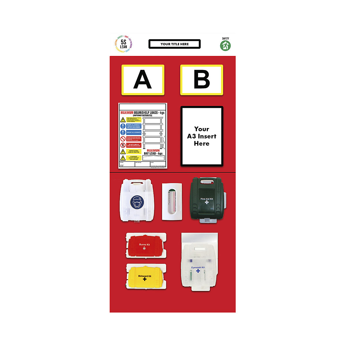 Quadro de informação para estante com marcação dupla